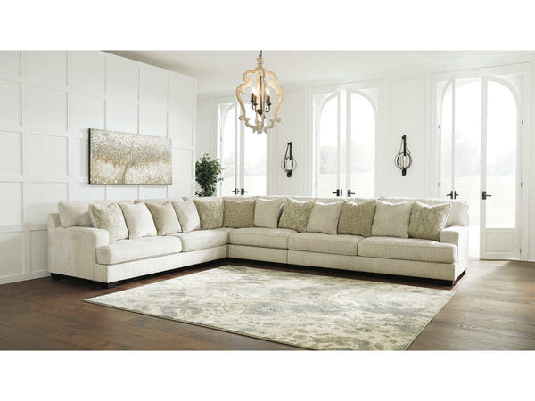 Rawcliffe Parchment 4pc Sectional Sofa