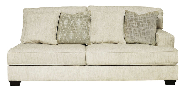 Rawcliffe Parchment 4pc Sectional Sofa w/ Ottoman