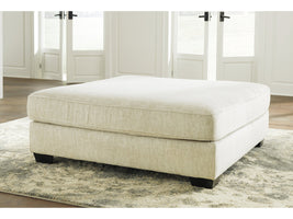 Rawcliffe Parchment Oversized Accent Ottoman