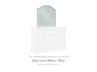 Robbinsdale Antique White 34" Bedroom Mirror