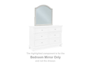 Robbinsdale Antique White 34" Bedroom Mirror