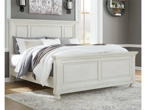 Robbinsdale Antique White California King Panel Bed