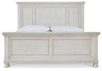 Robbinsdale Antique White California King Panel Bed