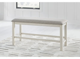 Robbinsdale Antique White Counter Height 49" Dining Bench