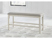 Robbinsdale Antique White Counter Height 49" Dining Bench