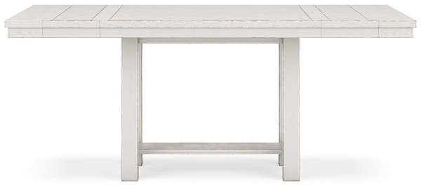 Robbinsdale Antique White Counter Height Dining Table, 2 Barstools, Bench and Server