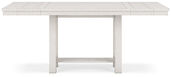 Robbinsdale Antique White Counter Height Dining Table, 2 Barstools, Bench and Server