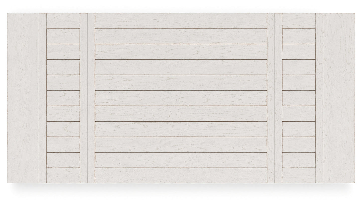 Robbinsdale Antique White Counter Height Dining Table, 2 Barstools, Bench and Server