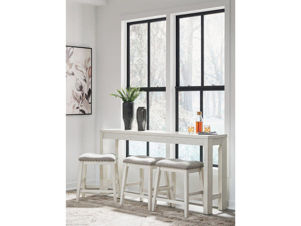 Robbinsdale Antique White Counter Height Dining Table and 3 Barstools Set