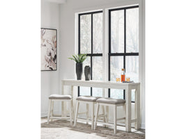 Robbinsdale Antique White Counter Height Dining Table and 3 Barstools Set