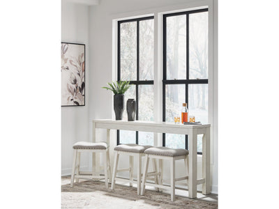 Robbinsdale Antique White Counter Height Dining Table and 3 Barstools Set