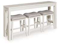 Robbinsdale Antique White Counter Height Dining Table and 3 Barstools Set