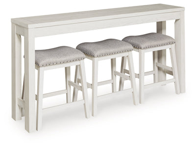 Robbinsdale Antique White Counter Height Dining Table and 3 Barstools Set