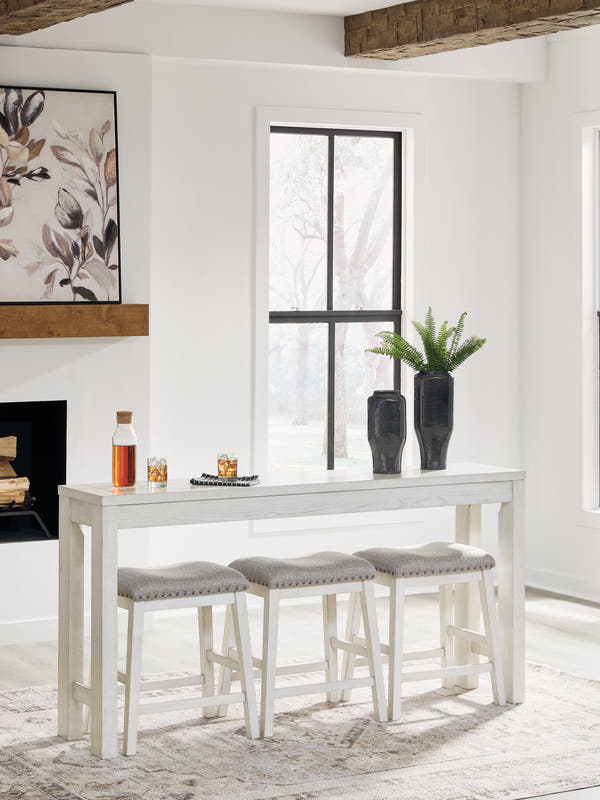Robbinsdale Antique White Counter Height Dining Table and 3 Barstools Set