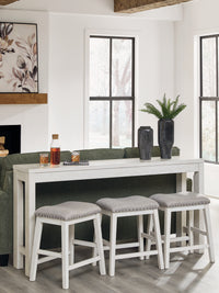 Robbinsdale Antique White Counter Height Dining Table and 3 Barstools Set