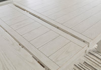 Robbinsdale Antique White Counter Height Dining Table and 4 Barstools and Bench