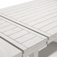 Robbinsdale Antique White Counter Height Dining Table and 4 Barstools and Bench