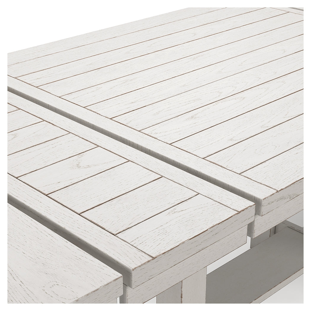 Robbinsdale Antique White Counter Height Extension Dining Room Table