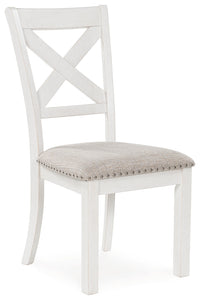 Robbinsdale Antique White Dining Table w/4 Chairs & Bench