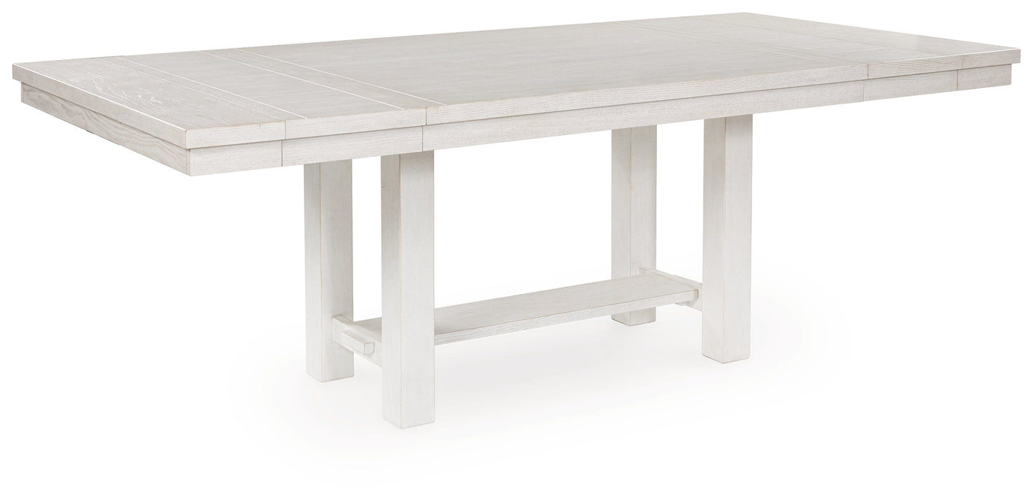 Robbinsdale Antique White Dining Table w/4 Chairs & Bench