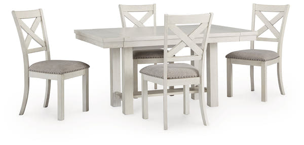 Robbinsdale Antique White Dining Table w/4 Chairs