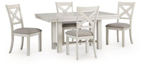 Robbinsdale Antique White Dining Table w/4 Chairs
