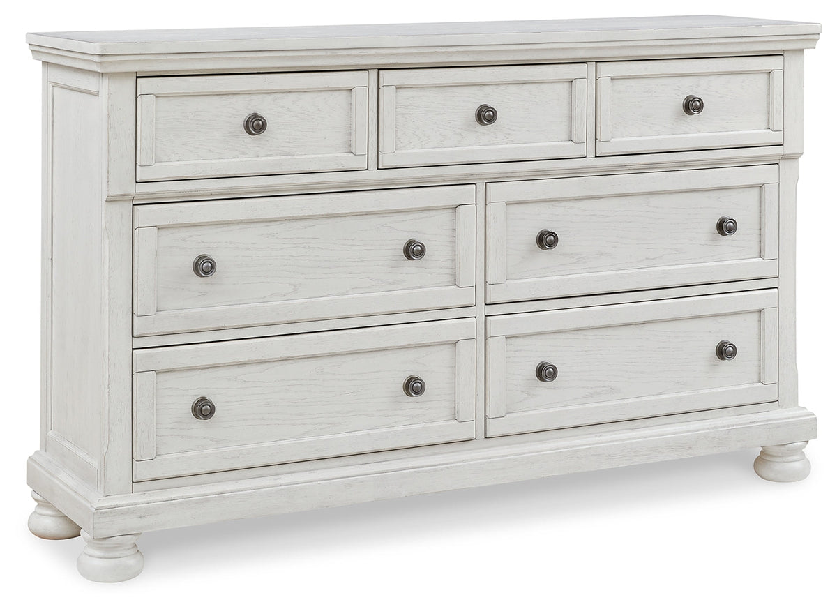 Robbinsdale Antique White Queen Sleigh Storage Bedroom Set