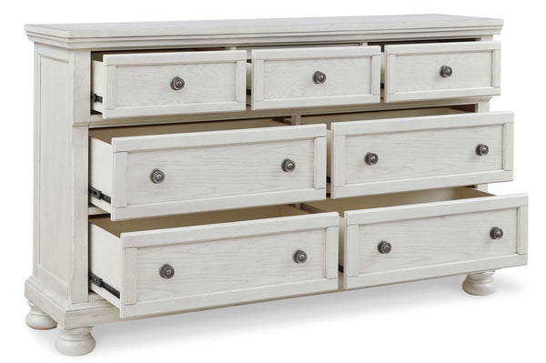 Robbinsdale Antique White King Sleigh Storage Bedroom Sets