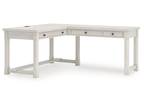 Robbinsdale Antique White L-Shaped Home Office Desk