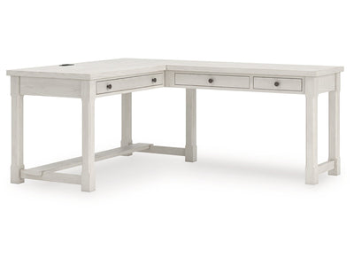 Robbinsdale Antique White L-Shaped Home Office Desk