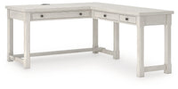 Robbinsdale Antique White L-Shaped Home Office Desk