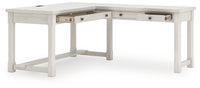 Robbinsdale Antique White L-Shaped Home Office Desk