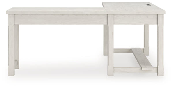 Robbinsdale Antique White L-Shaped Home Office Desk