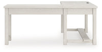 Robbinsdale Antique White L-Shaped Home Office Desk