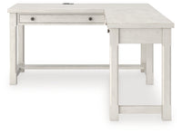 Robbinsdale Antique White L-Shaped Home Office Desk