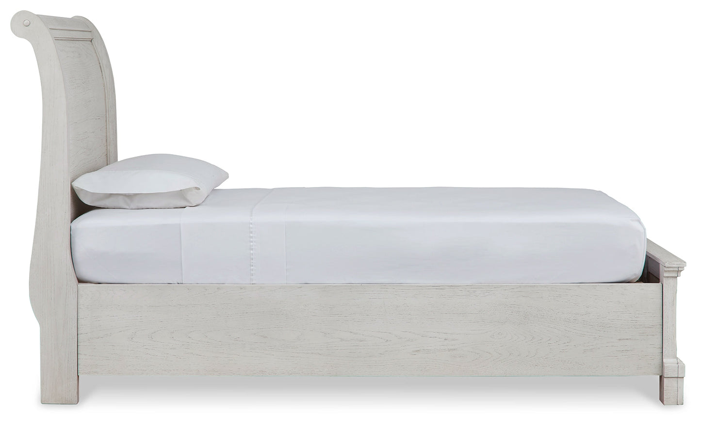 Robbinsdale Antique White Twin Sleigh Storage Youth Bed