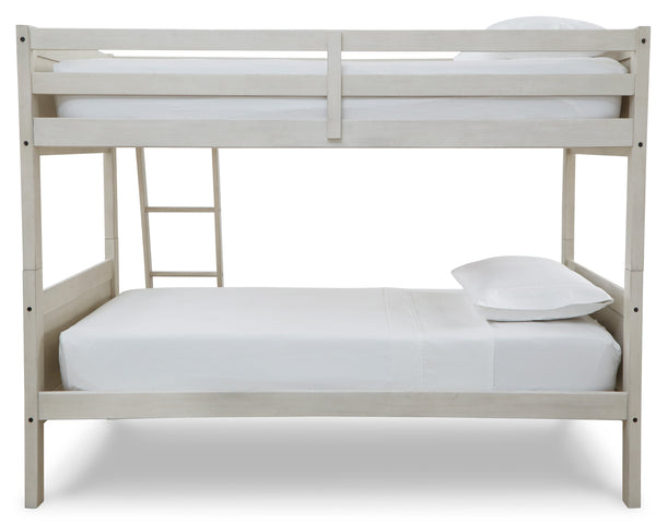 Robbinsdale Antique White Twin/Twin Bunk Bed w/ Ladder