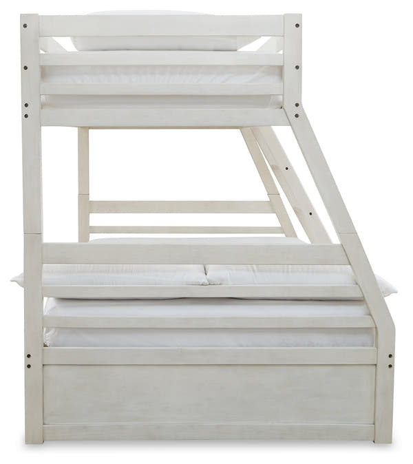 Robbinsdale Antique White Twin over Full Bunk Youth Bed