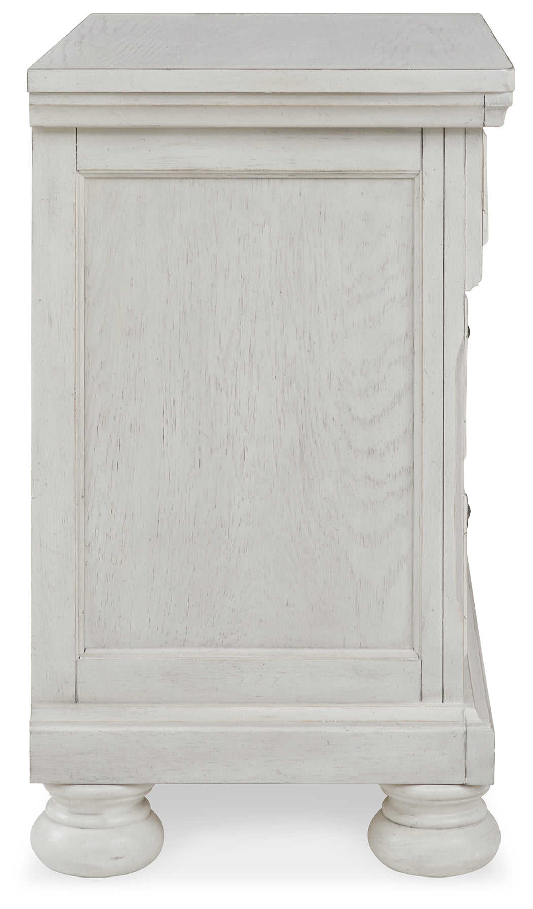 Robbinsdale Antique White Full Sleigh Storage Bedroom Set with Nightstand