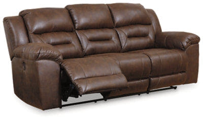 Stoneland Brown Power Reclining Sofa and Loveseat