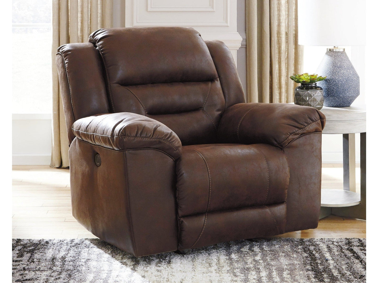 Stoneland Brown Power Rocker Recliner