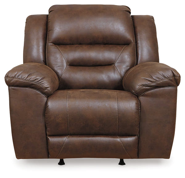 Stoneland Chocolate Reclining Sofa and 2 Power Recliners
