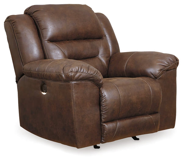 Stoneland Chocolate Reclining Sofa and 2 Power Recliners