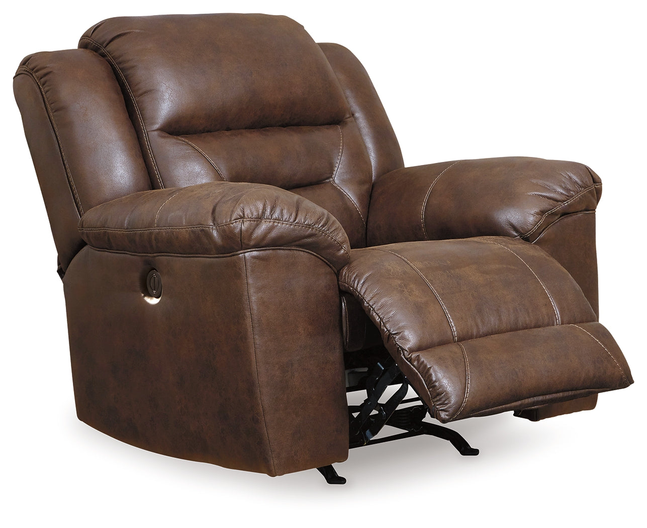 Stoneland Chocolate Reclining Sofa and 2 Power Recliners