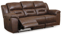 Stoneland Chocolate Reclining Sofa and 2 Power Recliners