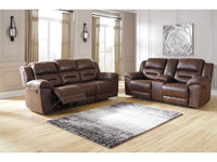Stoneland Chocolate Reclining Sofa and Loveseat