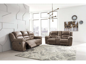 Stoneland Fossil Manual Reclining Living Room Set / 2pc