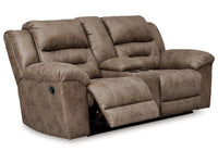 Stoneland Fossil Manual Reclining Loveseat w/ Console