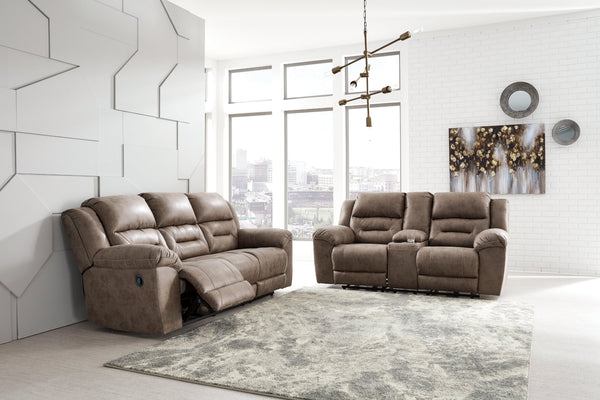 Stoneland Fossil Reclining Sofa and Recliner
