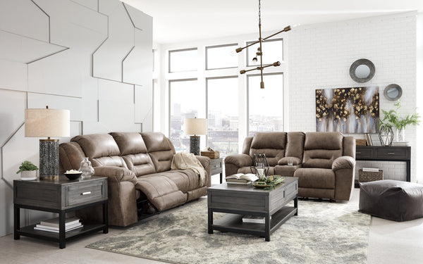 Stoneland Fossil Reclining Sofa and Recliner
